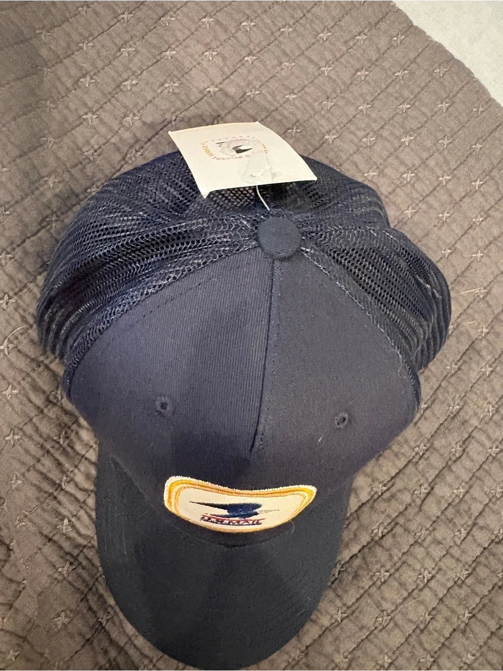 US Mail Navy Trucker Hat with Embroidered Patch